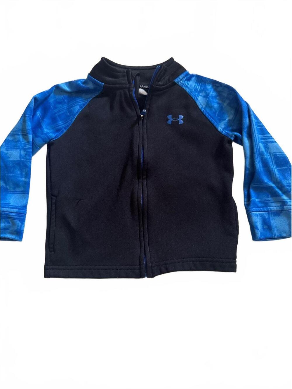 Under Armour Toddler 24M Black and Blue Full-Zip Jacket
